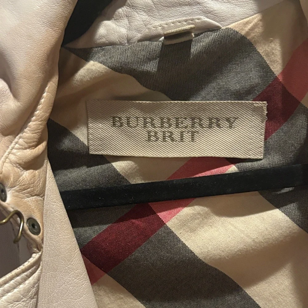 Burberry Brit Classic Italian lamb leather Trench Coat, middy knee,worn w/Love - Picture 3 of 6